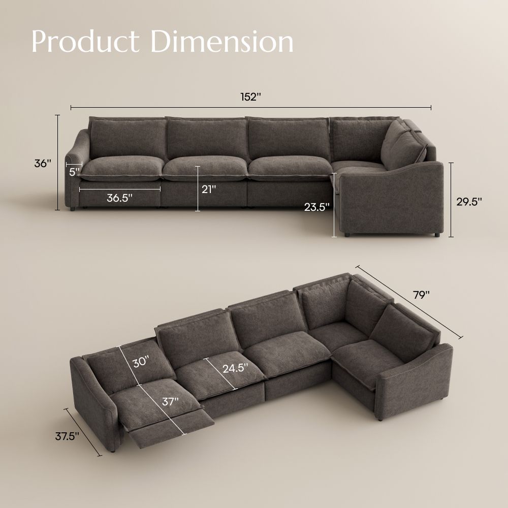Apartment Khaki Velvet Modular Sofas