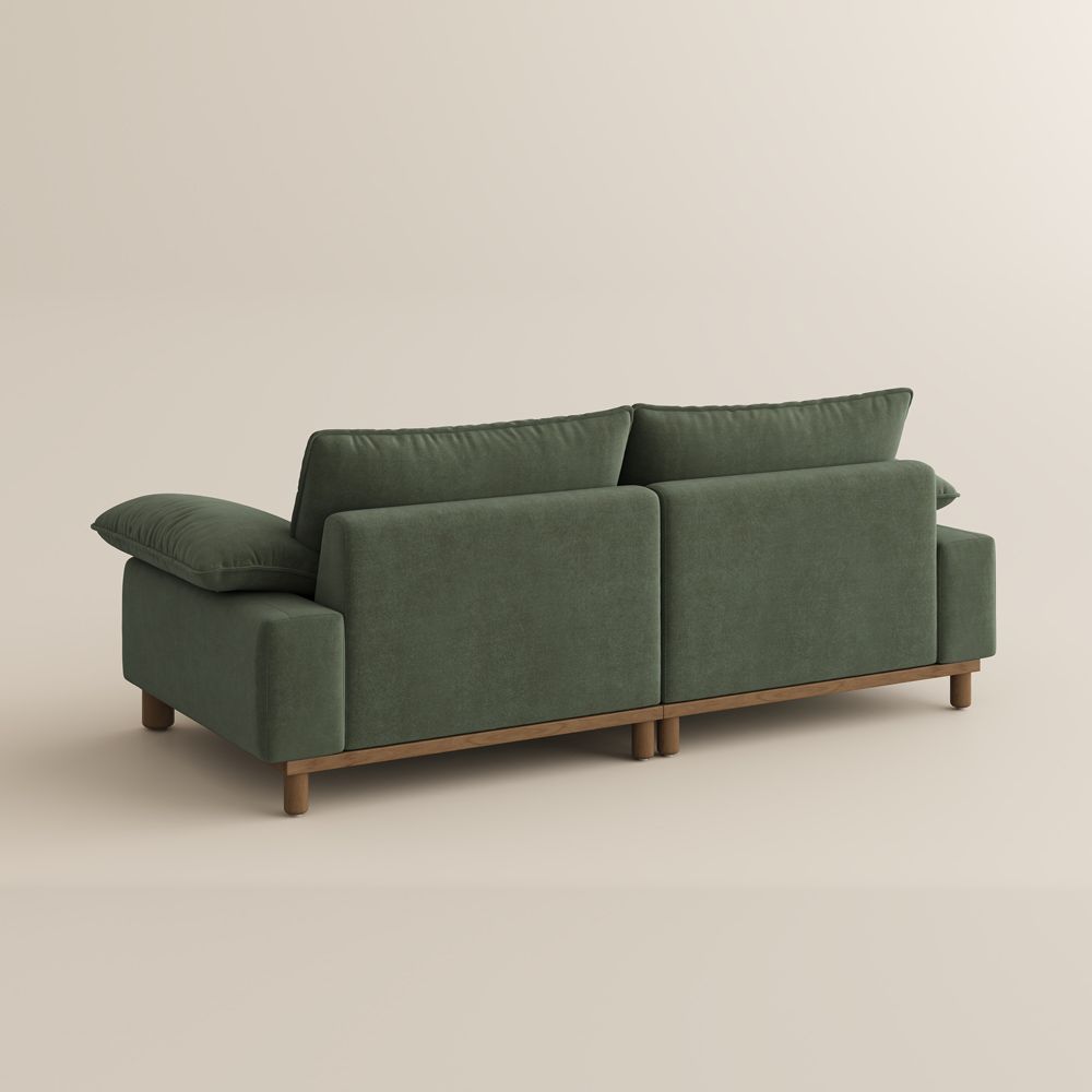 Comfortable Green Pet-Friendly Fabric Modular Sofas
