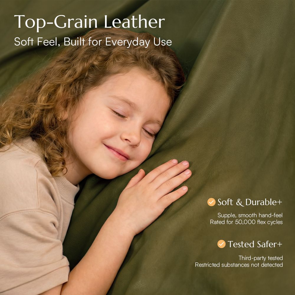 Office Green Genuine Leather Modular Sofas