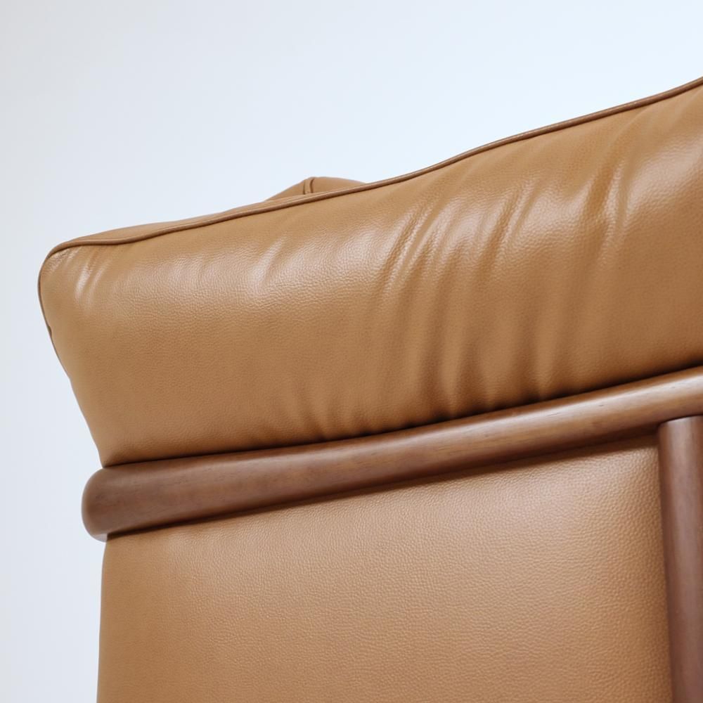 Home Theater Khaki Genuine Leather Modular Sofas