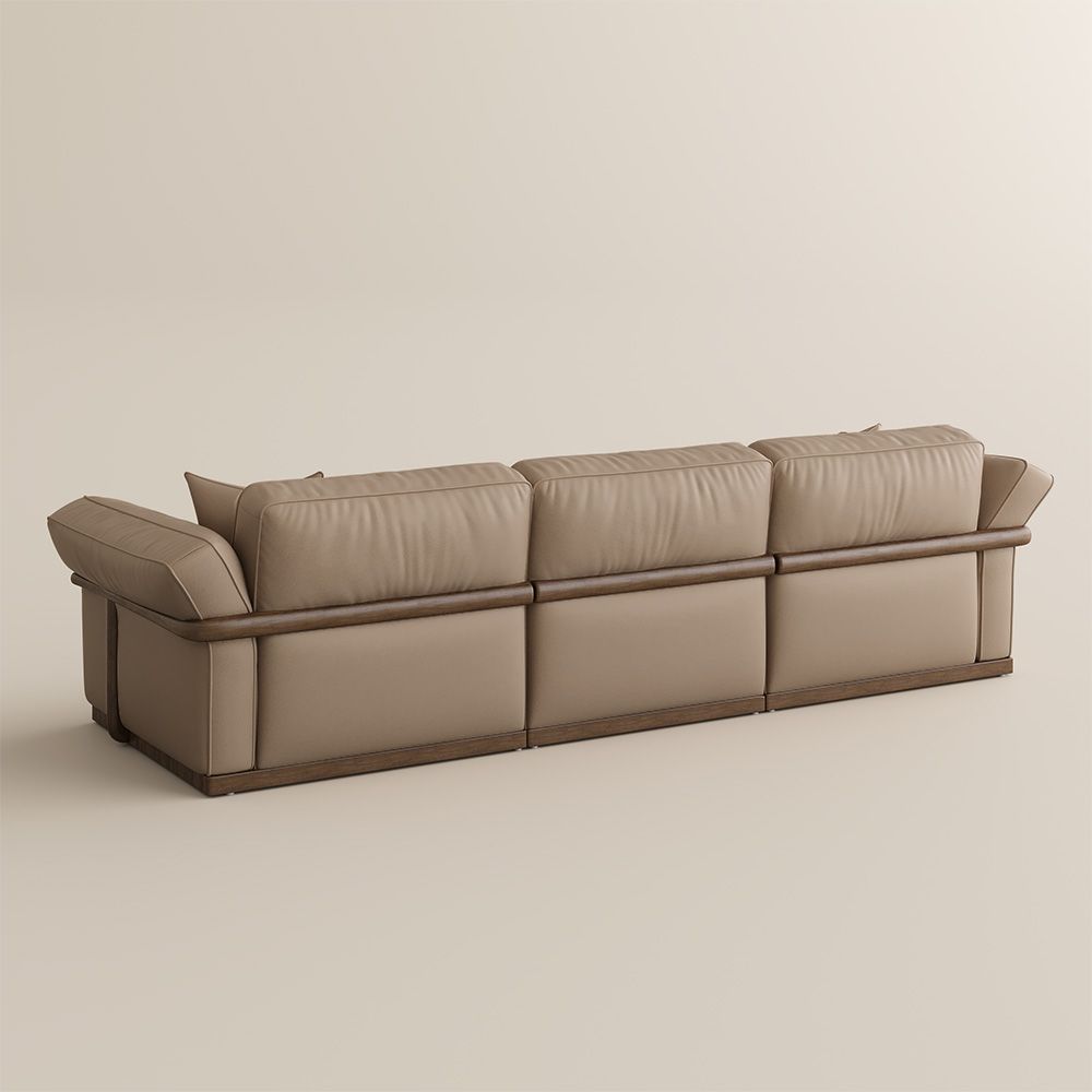 Modular Sofas Khaki Genuine Leather Modular Sofas