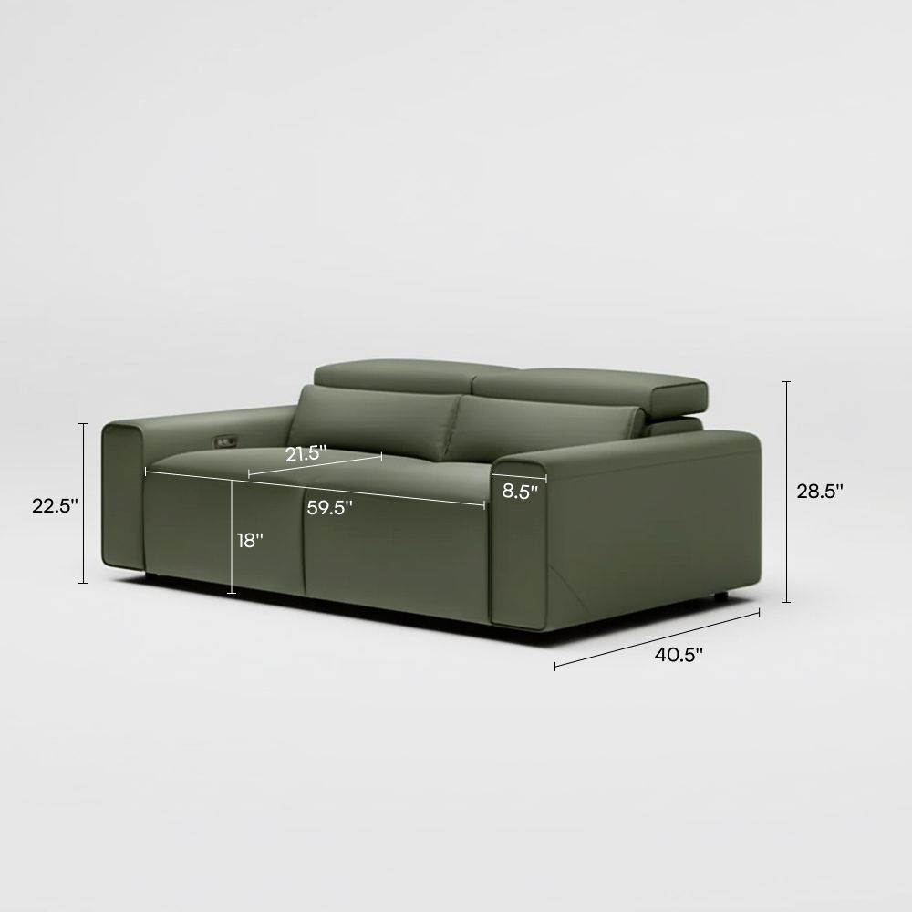 Bedroom Dark Green Eco-friendly Microfiber Leather Modular Sofas