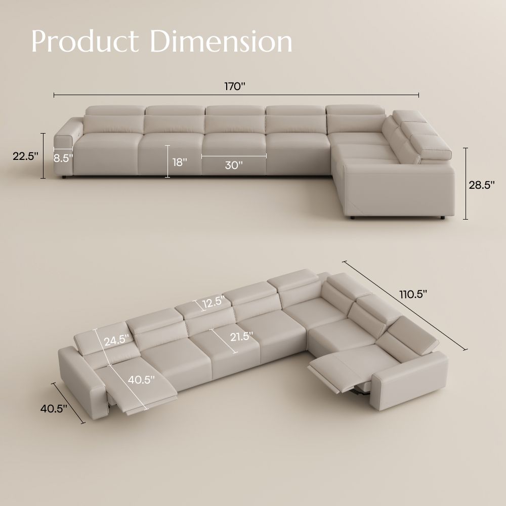 Eco Leather Beige Eco-friendly Microfiber Leather Modular Sofas
