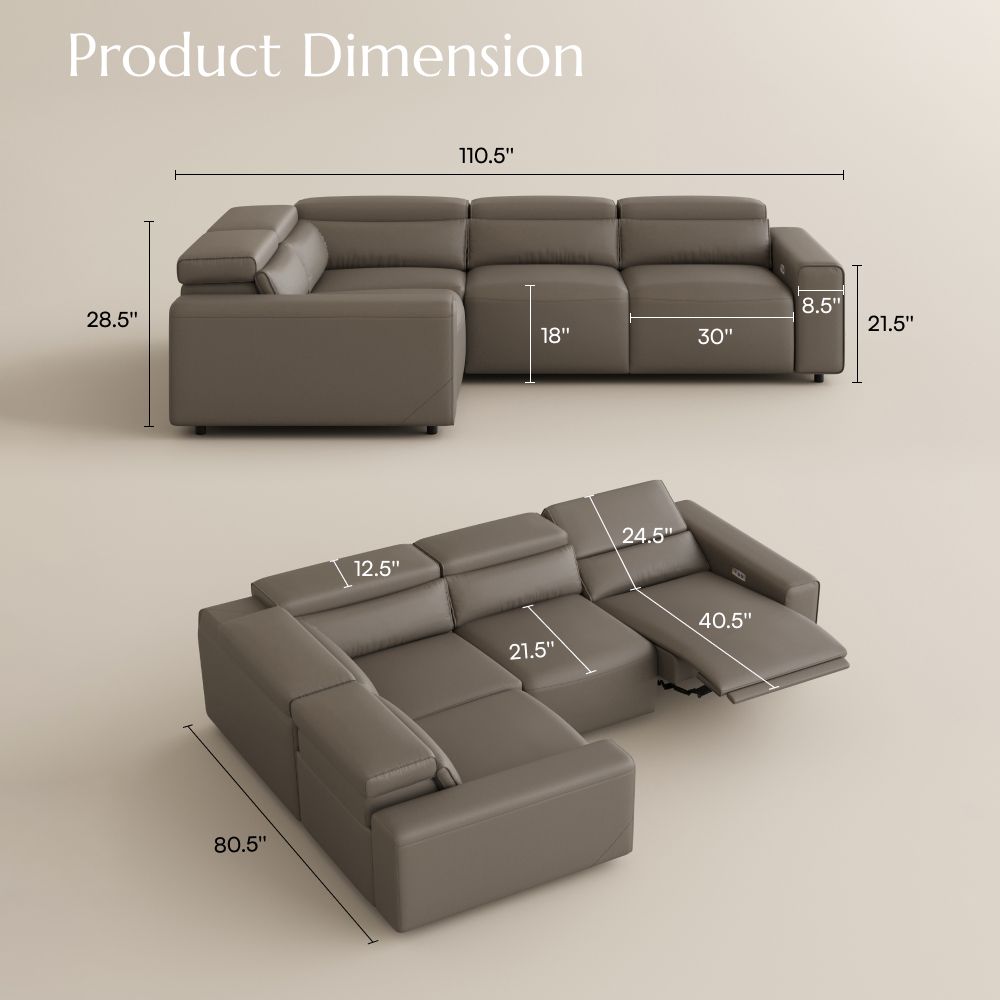 Memory Foam Light Brown Eco-friendly Microfiber Leather Modular Sofas