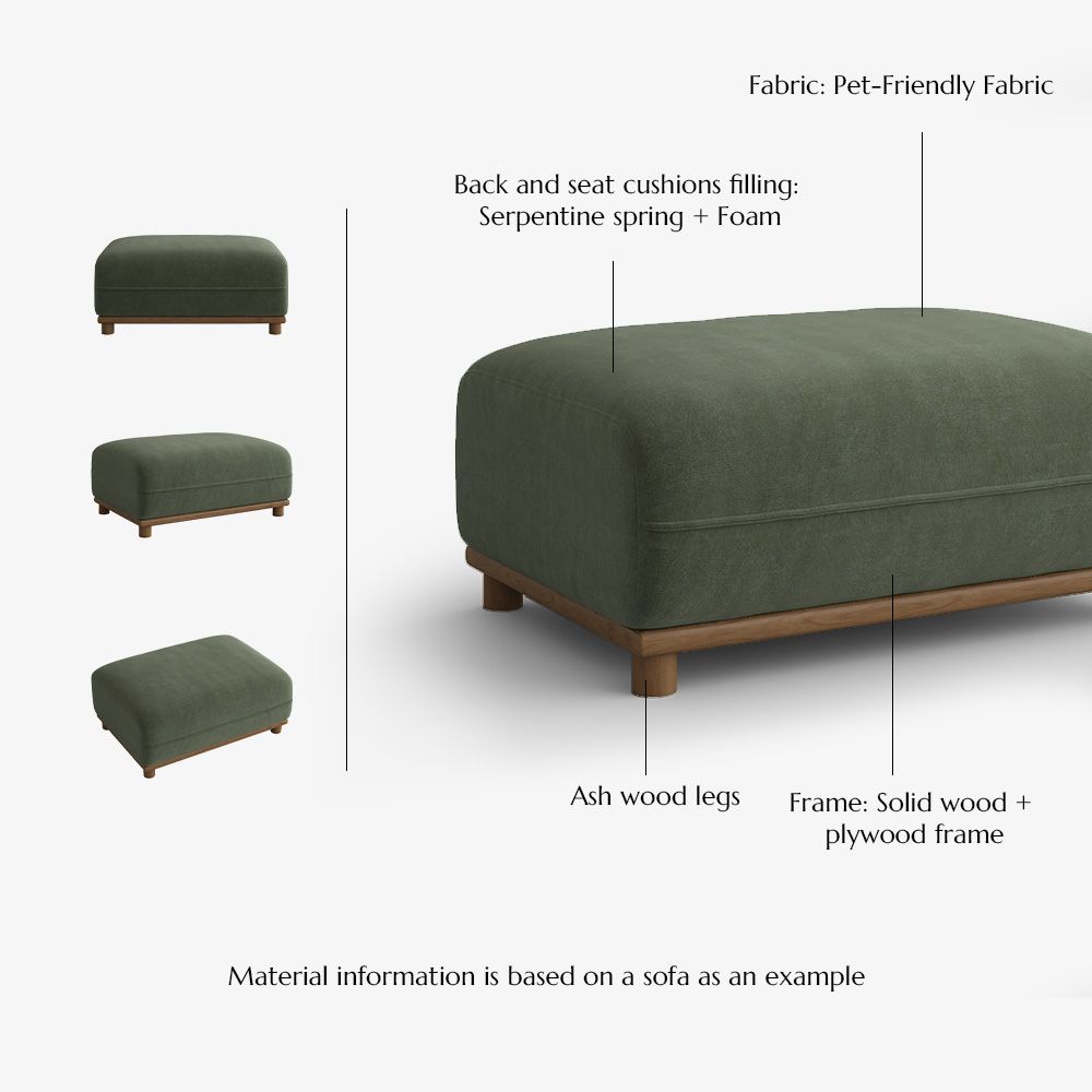 RV Green Pet-Friendly Fabric Modular Sofas