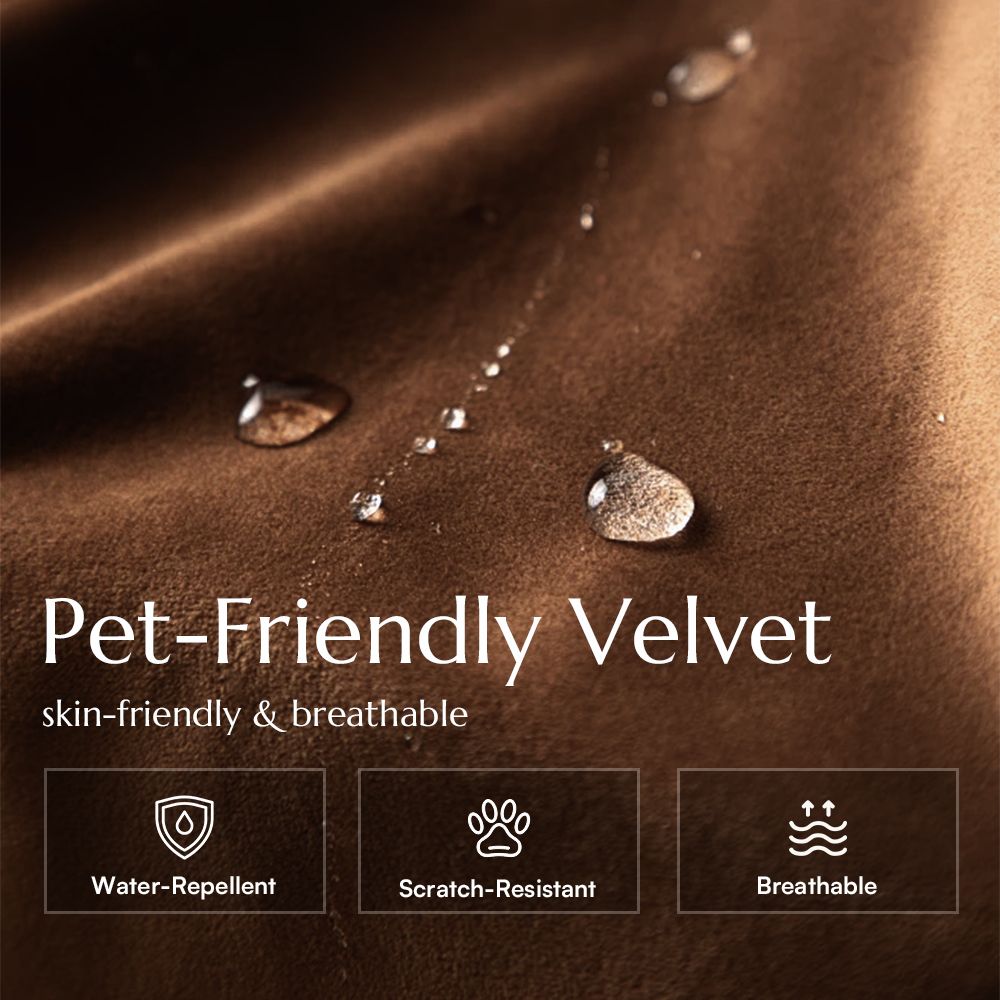 Fabric Brown Pet-Friendly Fabric Modular Sofas