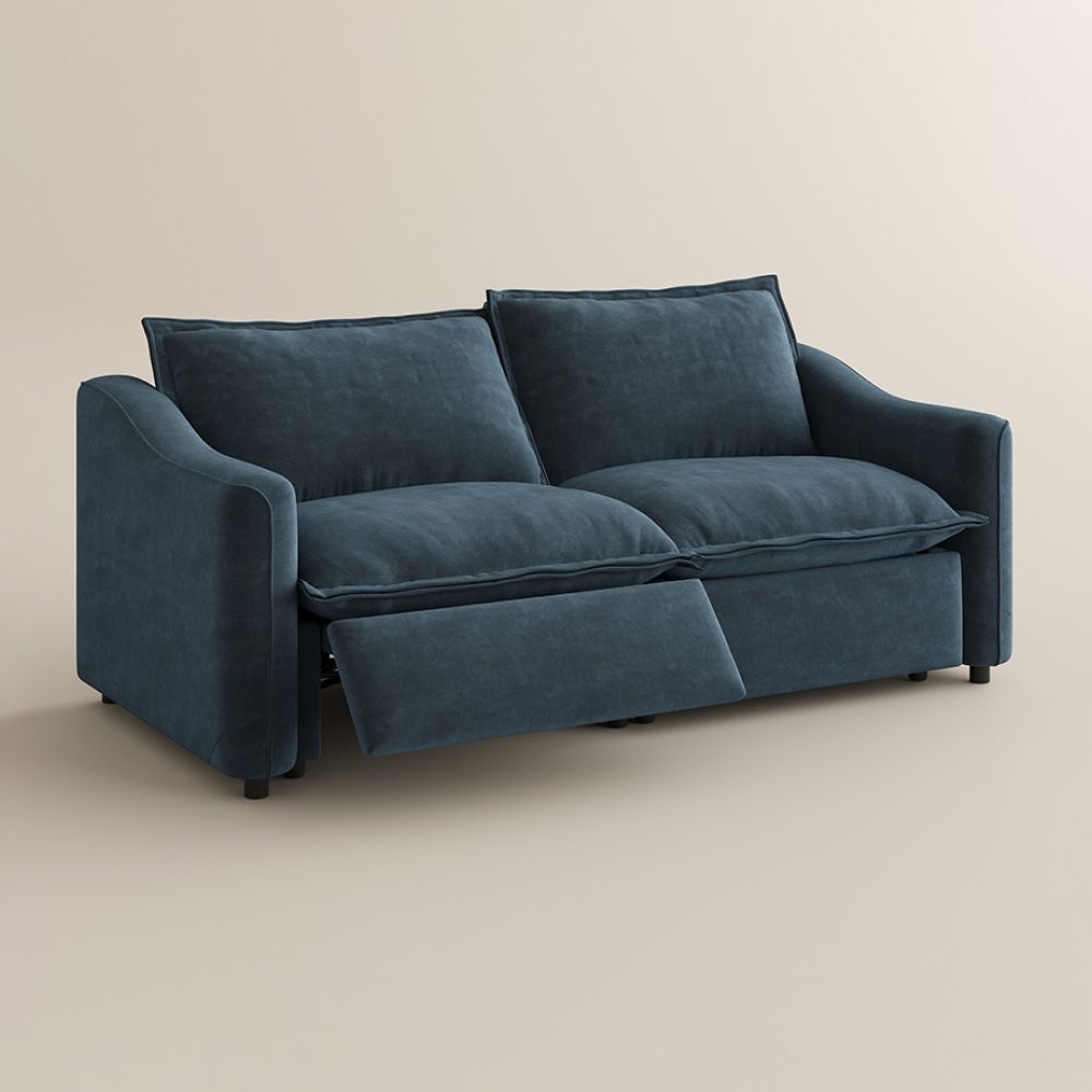 Very Relaxed Navy Blue Pet-Friendly Fabric Modular Sofas