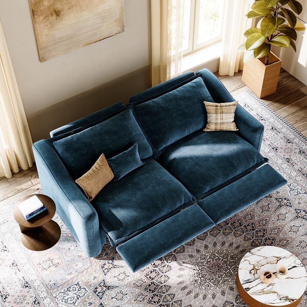 2-3 Seater Navy Blue Pet-Friendly Fabric Modular Sofas