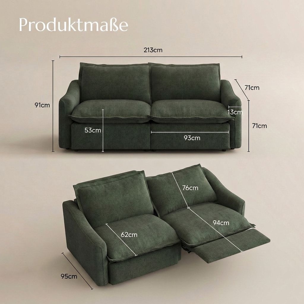 Luxus Grün  Samt Modular Sofas