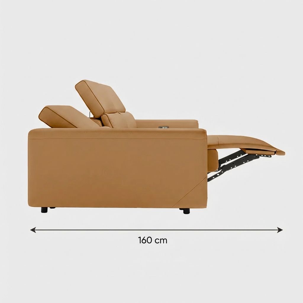 Ausziehbar Khaki Umweltfreundliches Mikrofaserleder Modular Sofas