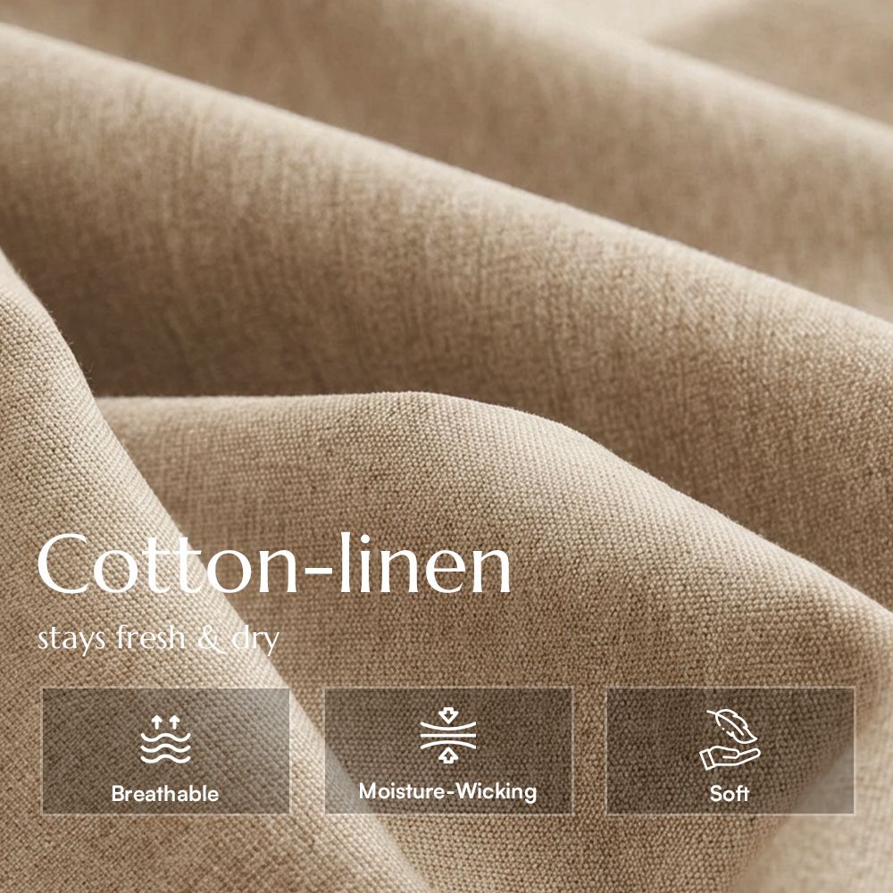 Apartment Khaki Cotton and Linen Modular Sofas