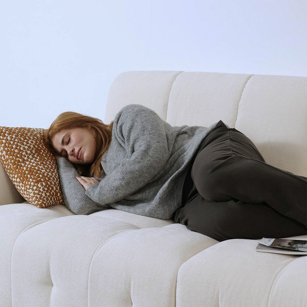 Relaxed Cream Chenille Modular Sofas