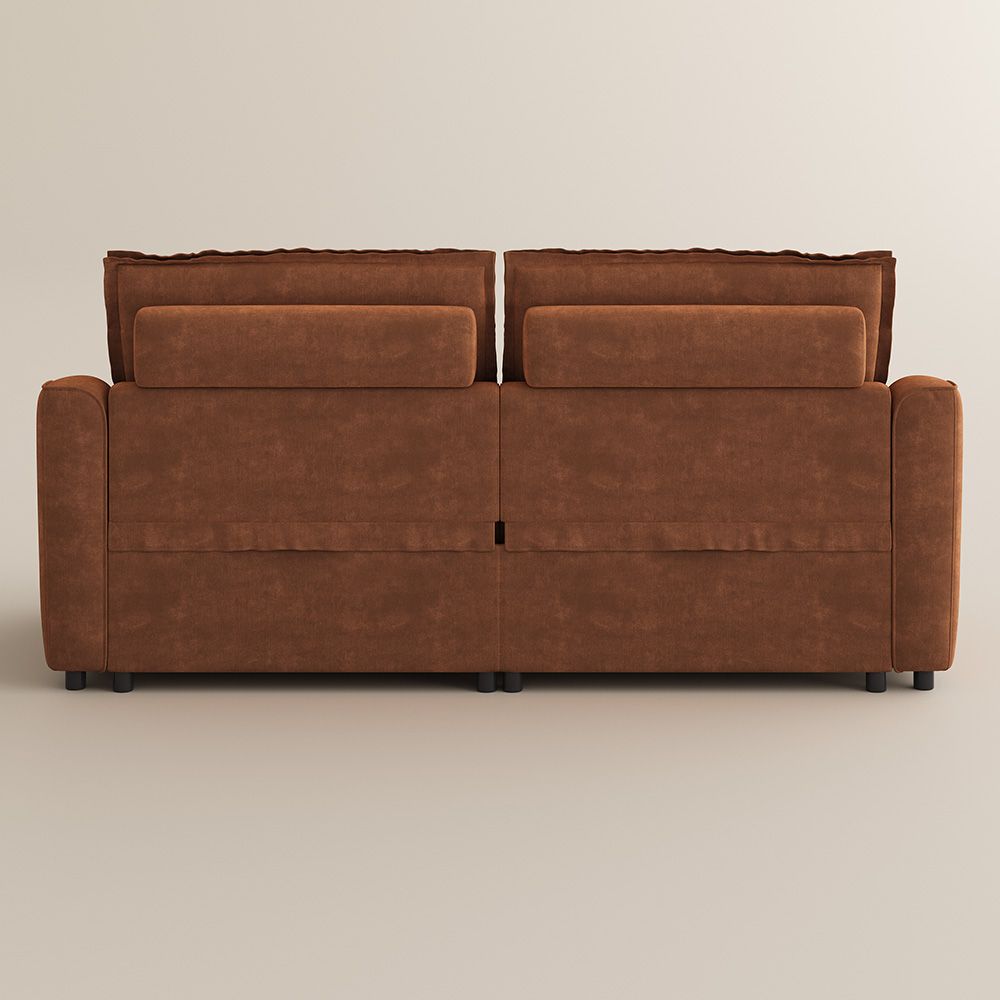 Curved Brown Pet-Friendly Fabric Modular Sofas