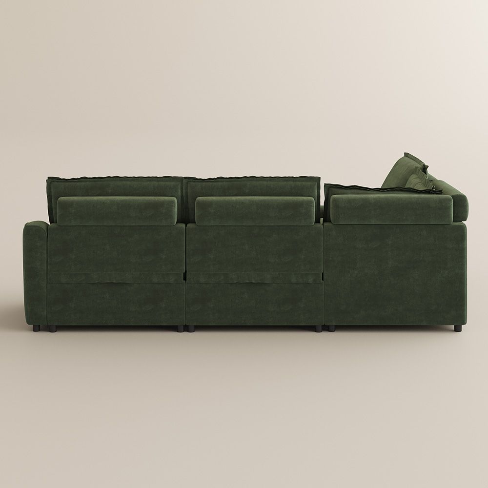 Modern Green Pet-Friendly Fabric Modular Sofas