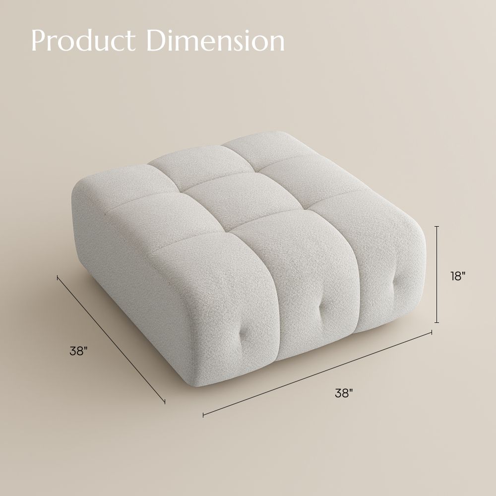 Modern Cream Chenille Modular Sofas