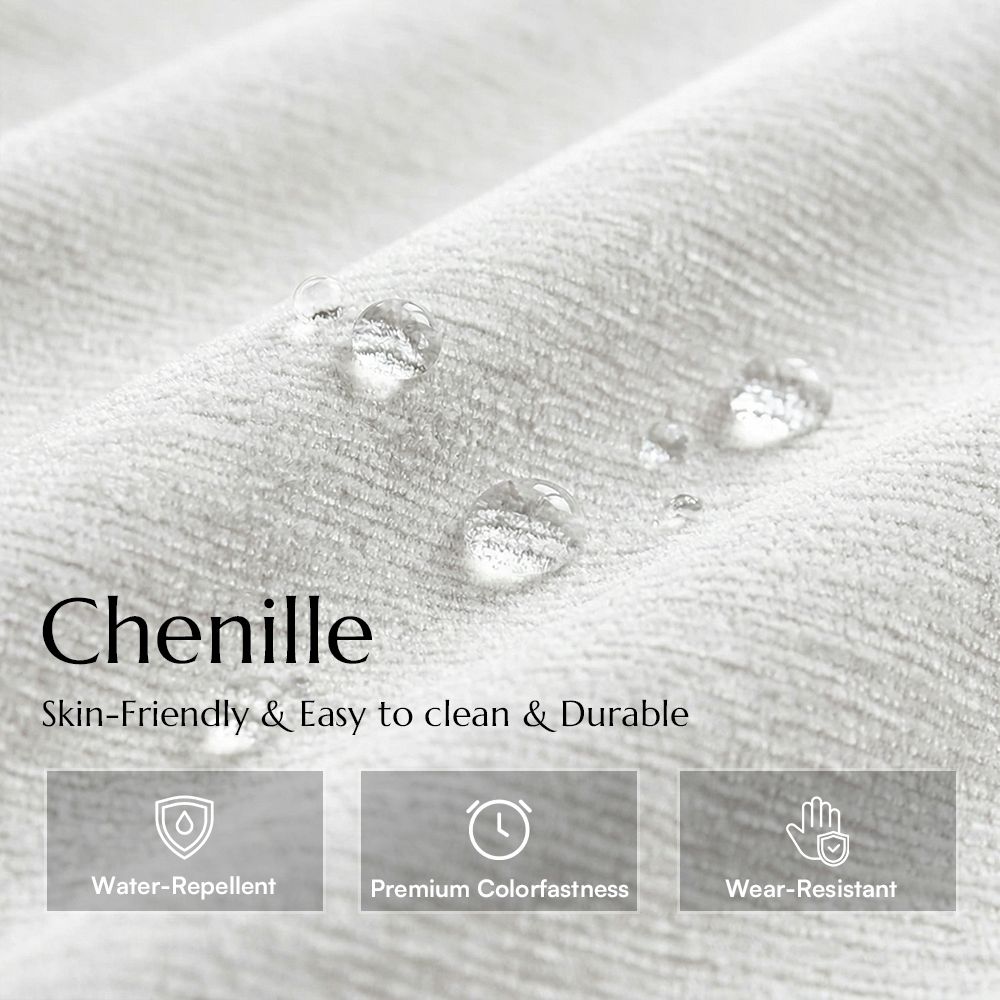 Relaxed Cream Chenille Modular Sofas