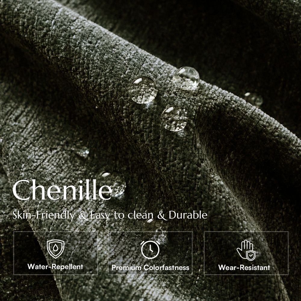 Comfortable Green Chenille Modular Sofas