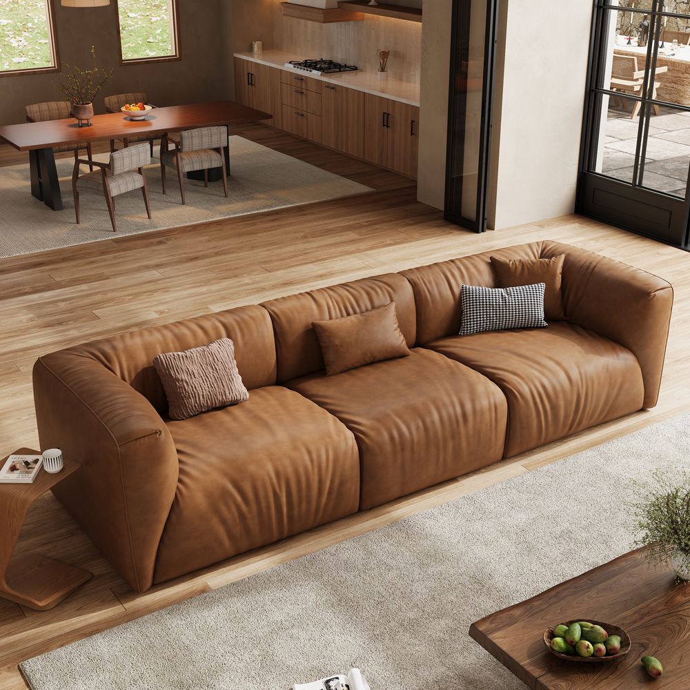 Brown Brown Leather Modular Sofas