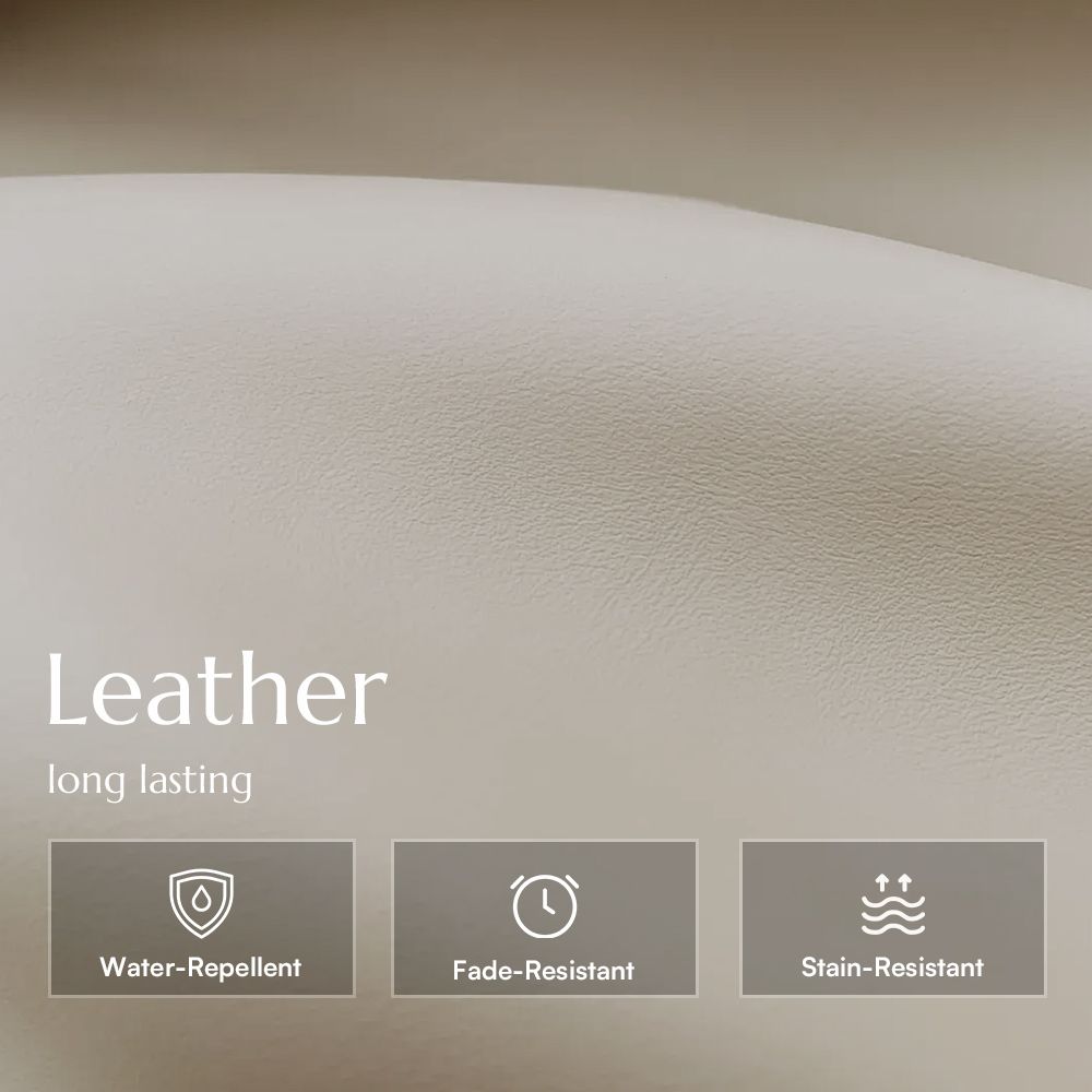 Beige Beige Leather Modular Sofas