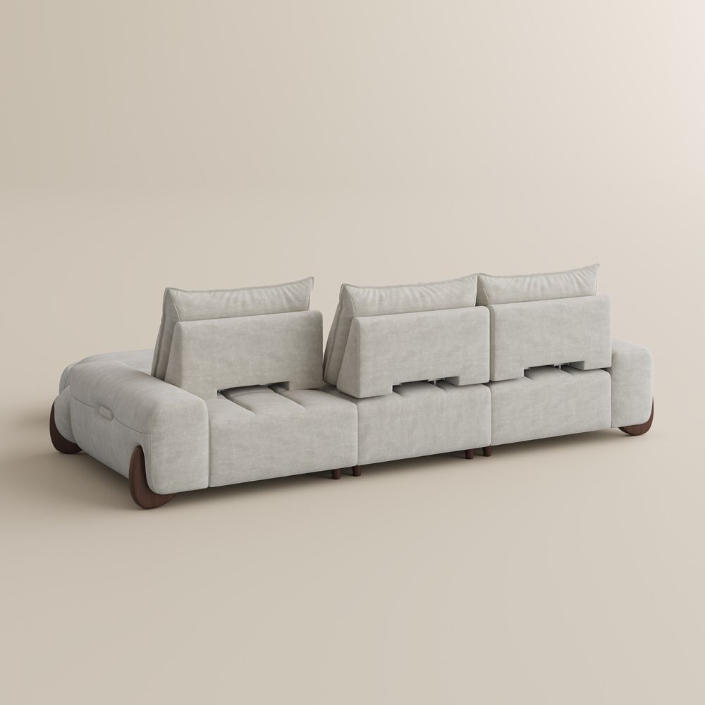 Pet Friendly Beige Pet-Friendly Fabric Modular Sofas