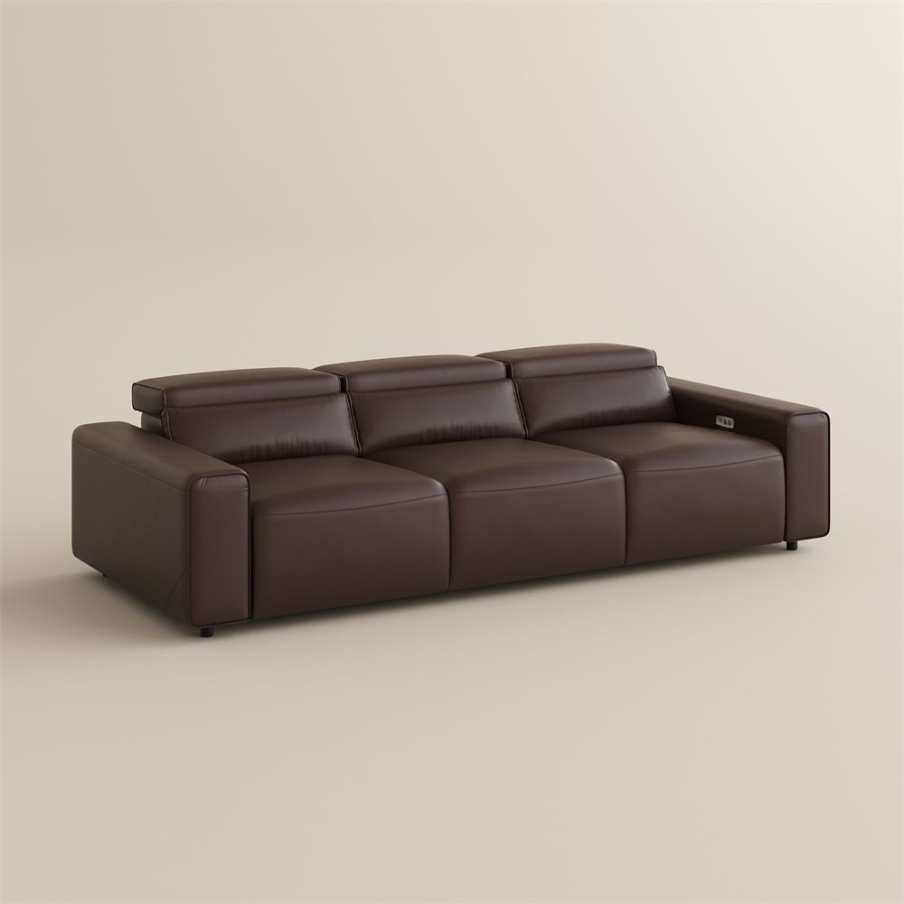 Power Reclining Sofas Black Eco-friendly Microfiber Leather Modular Sofas