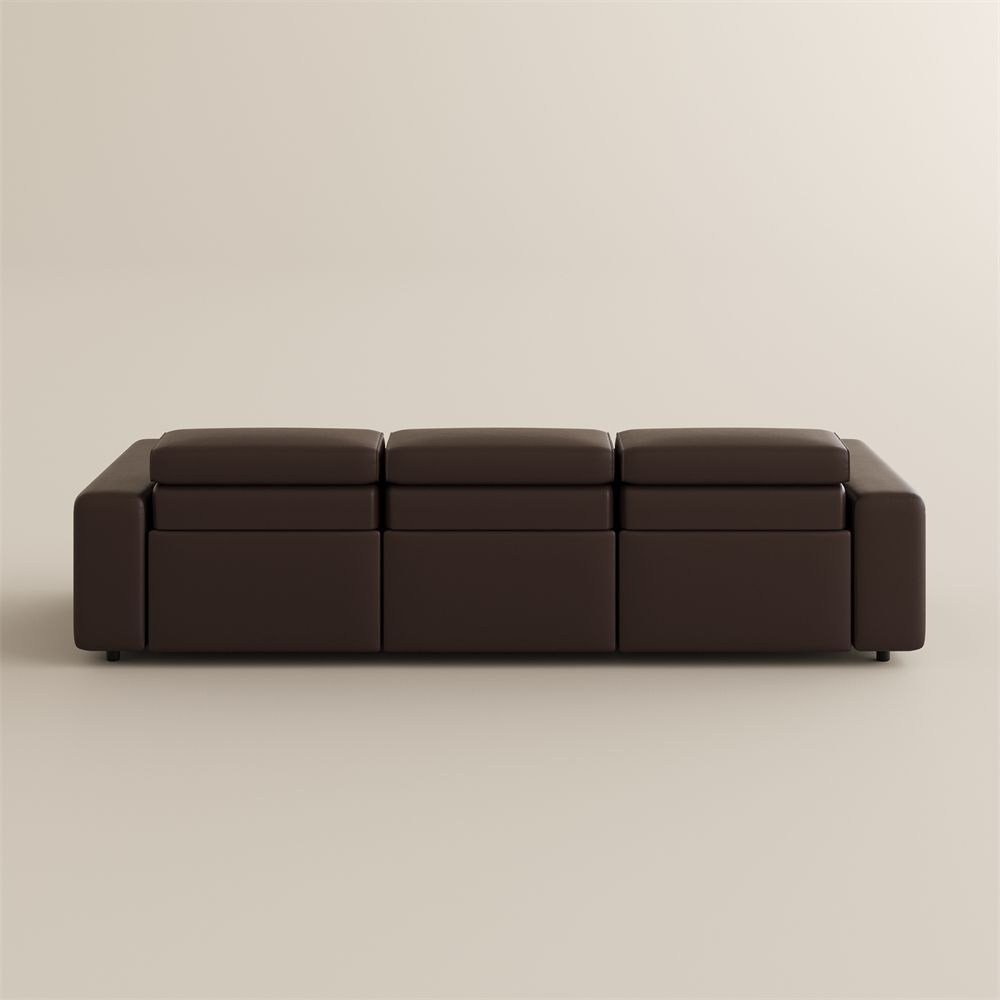 Power Reclining Sofas Black Eco-friendly Microfiber Leather Modular Sofas