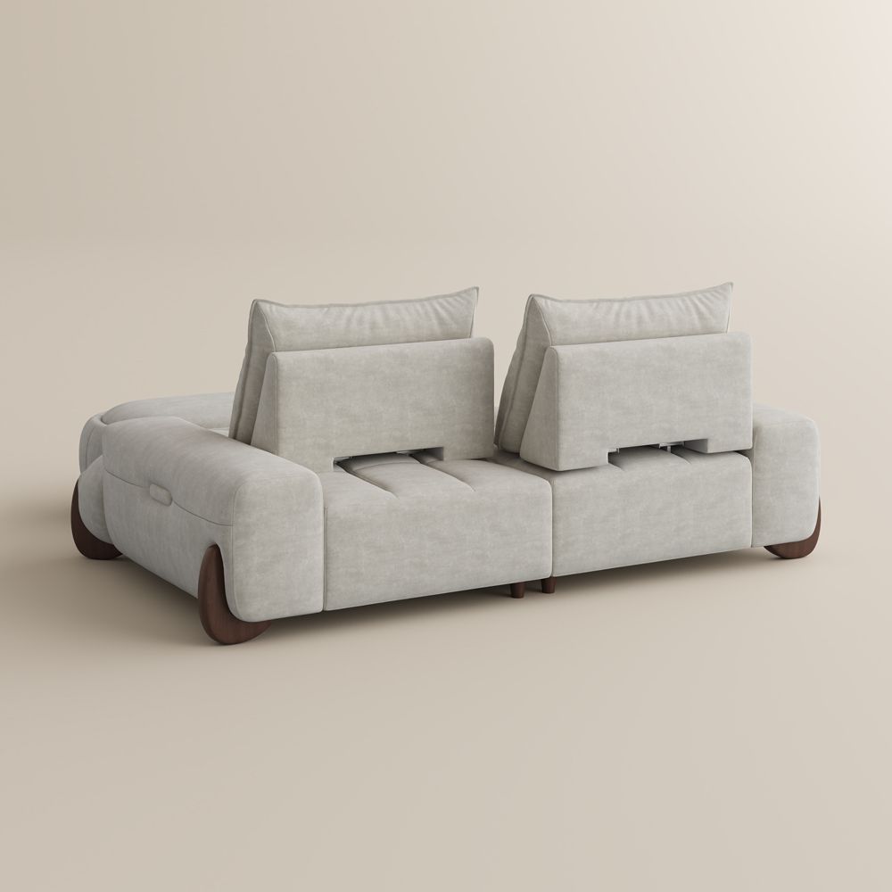 3-4 Seater Beige Pet-Friendly Fabric Modular Sofas