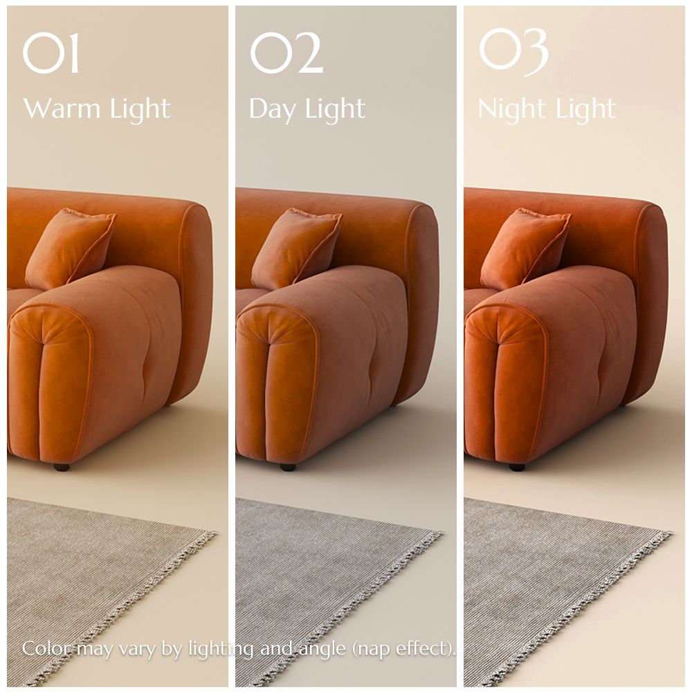Office Orange Velvet Modular Sofas