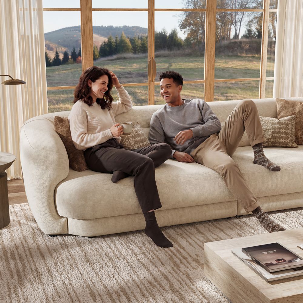 Apartment Beige Chenille Modular Sofas