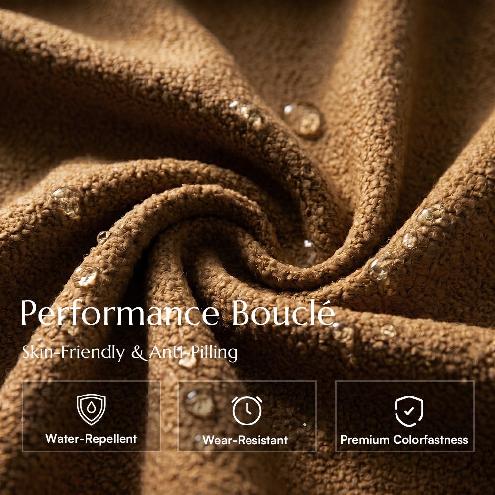 Brown Bouclé Modular Sofas