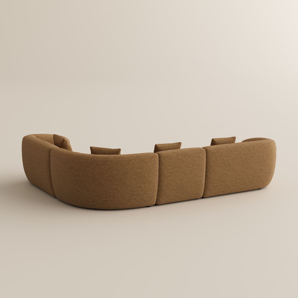 Brown Bouclé Modular Sofas