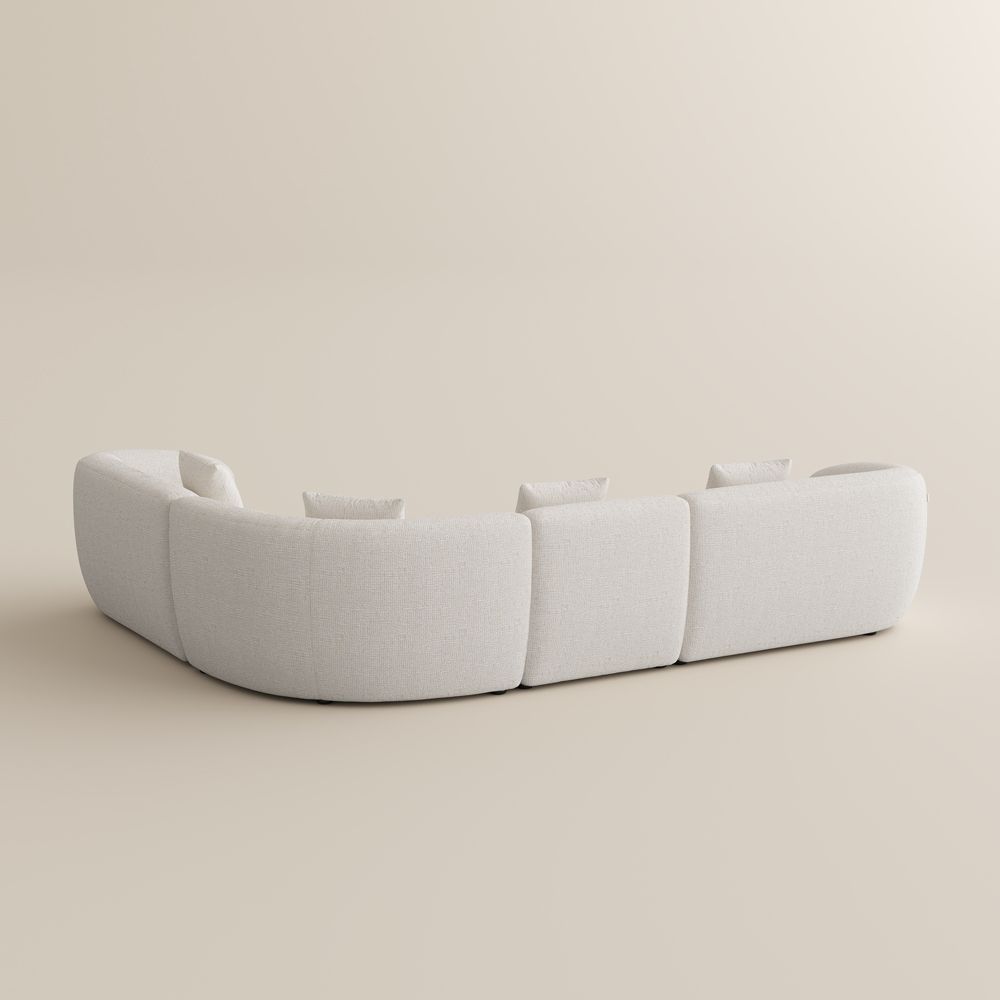 Beige Chenille Modular Sofas