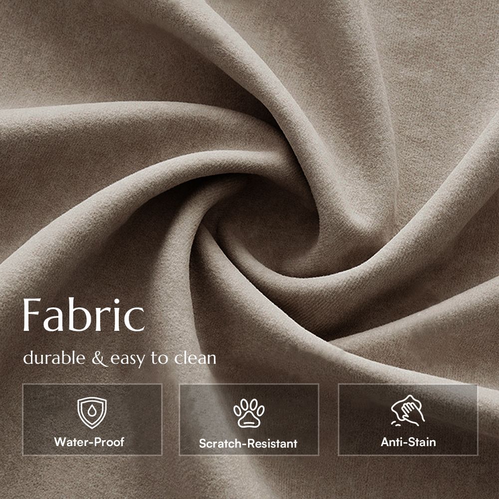 Khaki Pet-Friendly Fabric Sofa Set