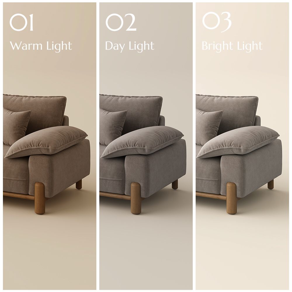 Khaki Pet-Friendly Fabric Sofa Set