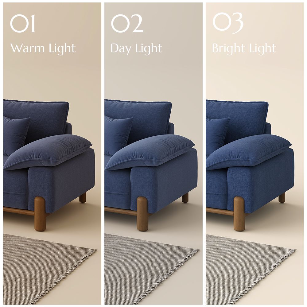 Partial Assembly Required Navy Blue Chenille Modular Sofas