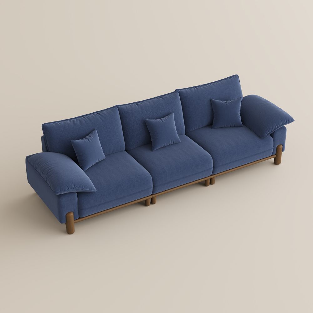 Chenille Navy Blue Chenille Modular Sofas