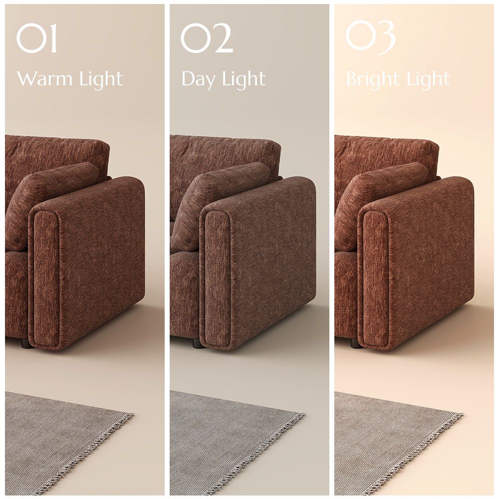 Sofas & Loveseats Brown Chenille Modular Sofas