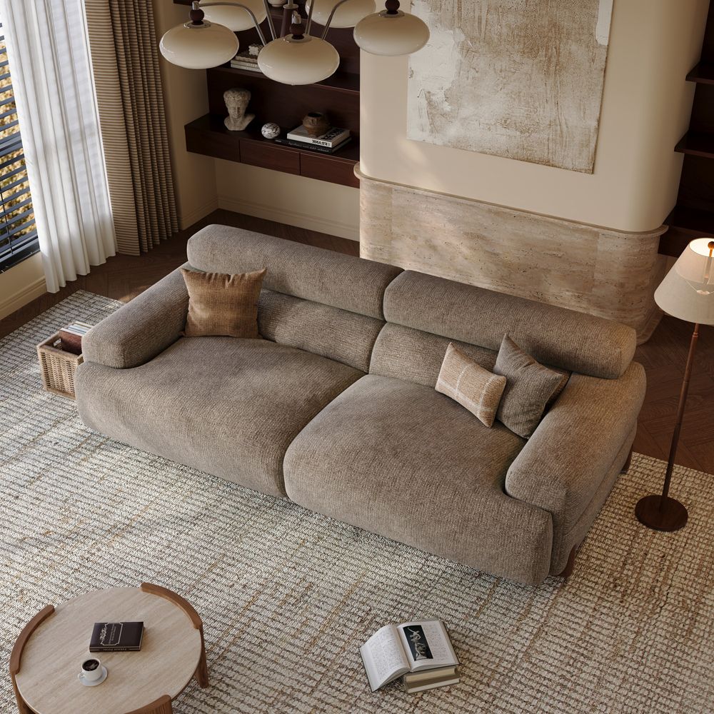 Dark Khaki Chenille Modular Sofas