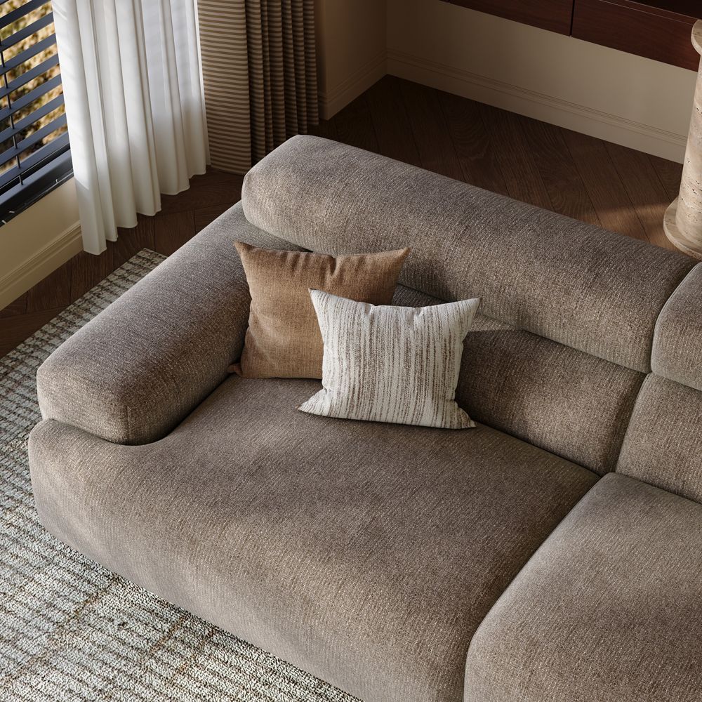Dark Khaki Chenille Modular Sofas