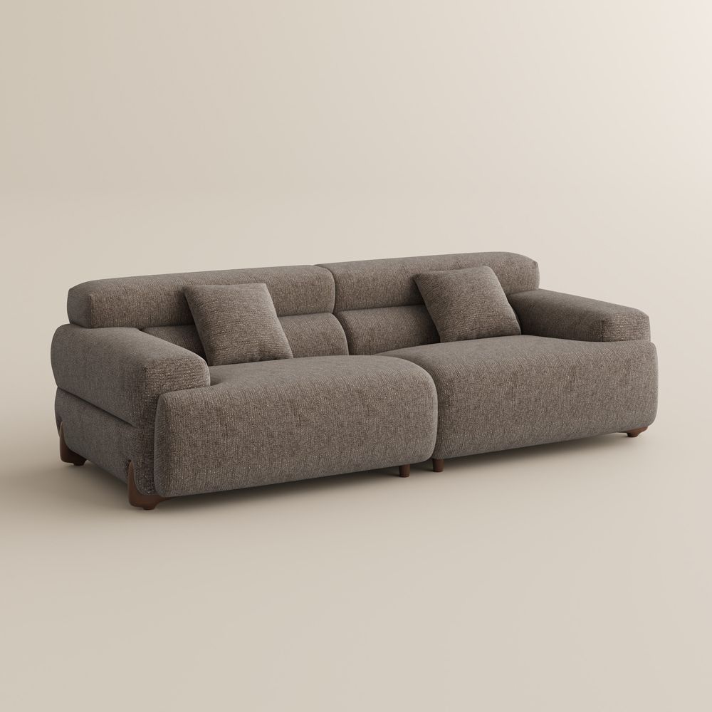 Dark Khaki Chenille Modular Sofas