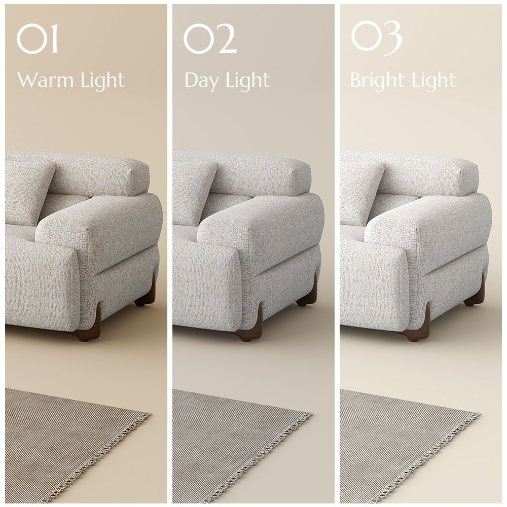 White Chenille Modular Sofas