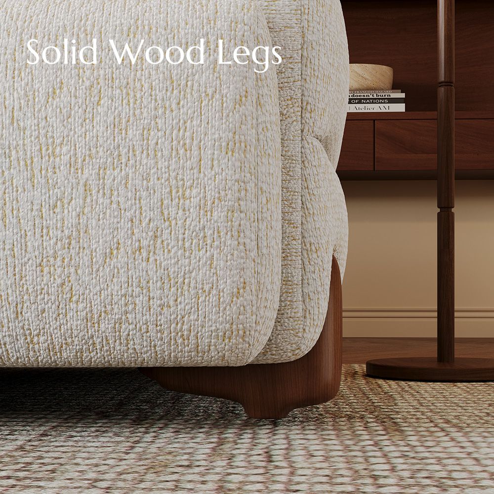 White Chenille Modular Sofas
