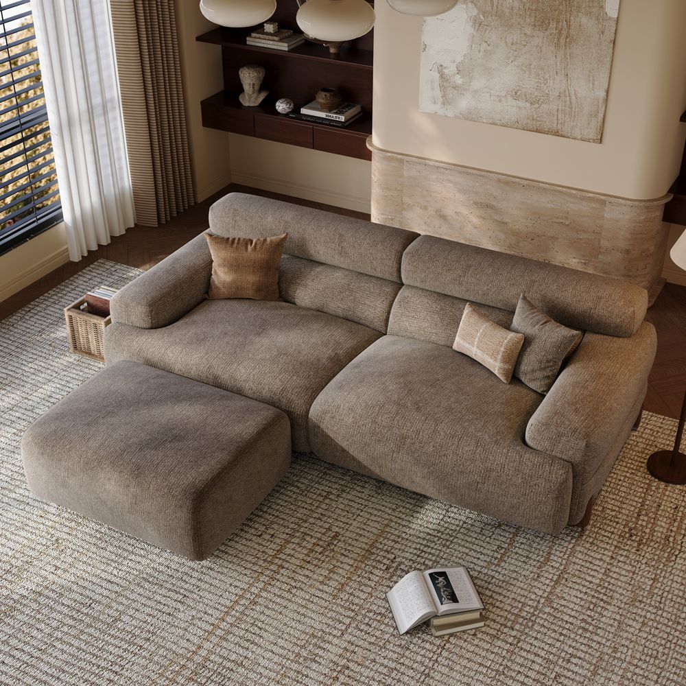 Dark Khaki Chenille Modular Sofas