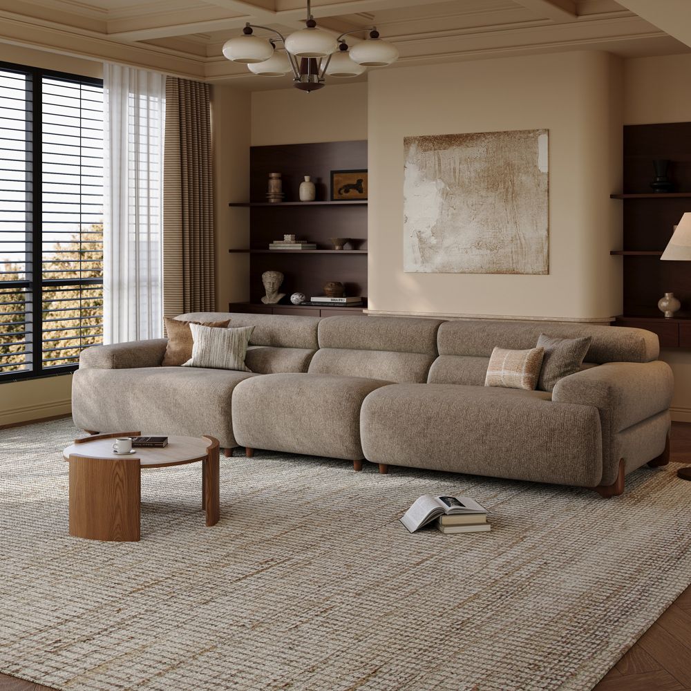 Dark Khaki Chenille Modular Sofas