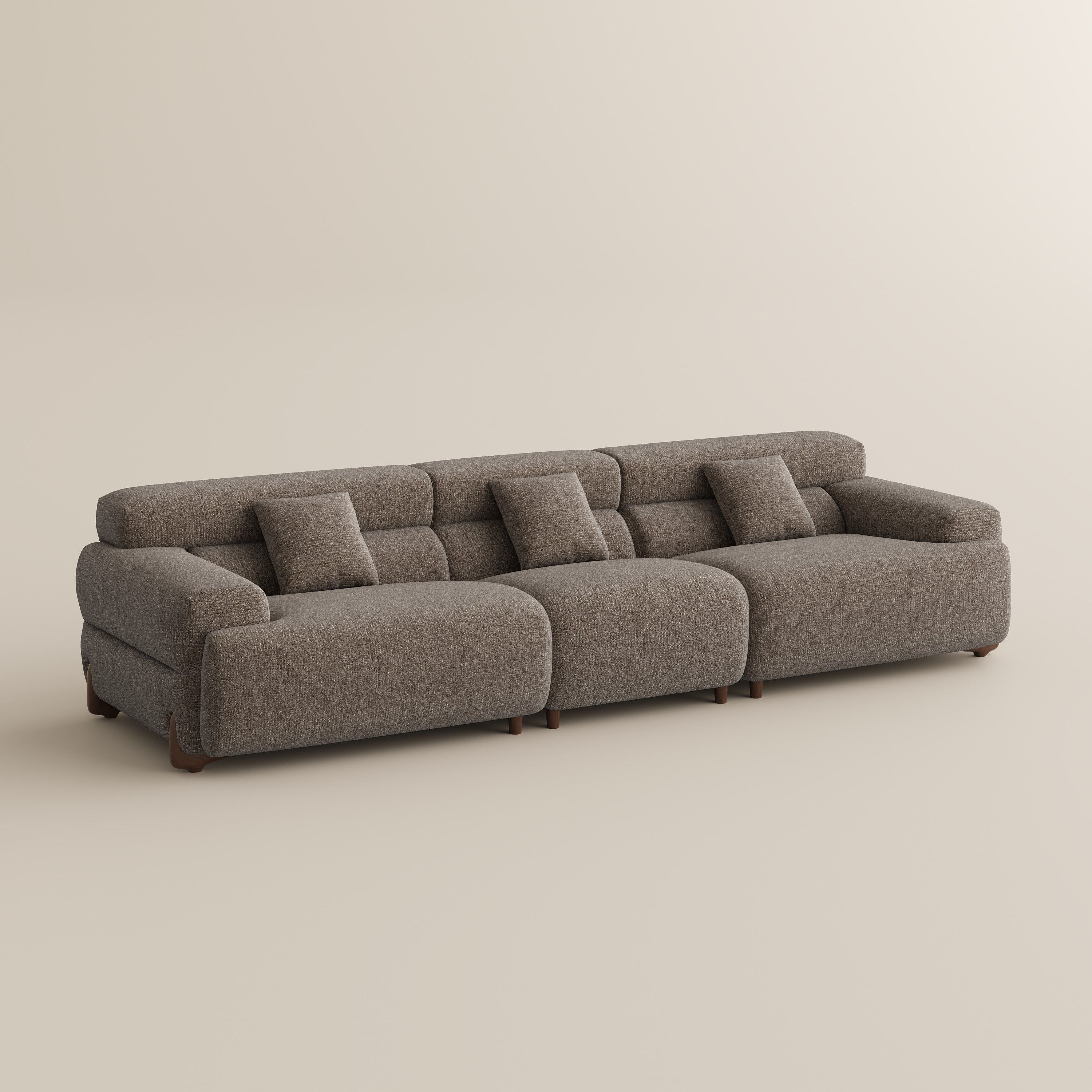 Dark Khaki Chenille Modular Sofas