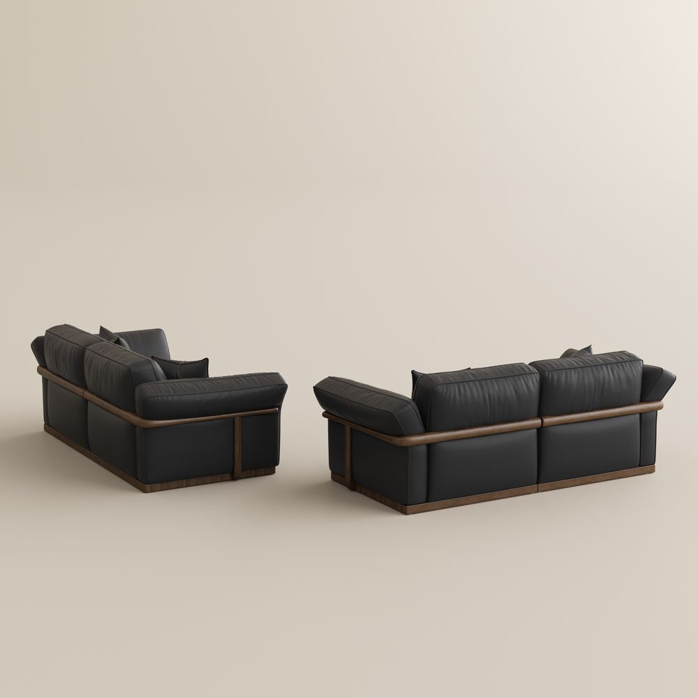 Office Chair Black Top Grain Leather Modular Sofas