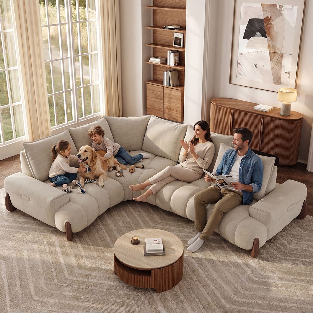 Blue Velvet Modular Sofas
