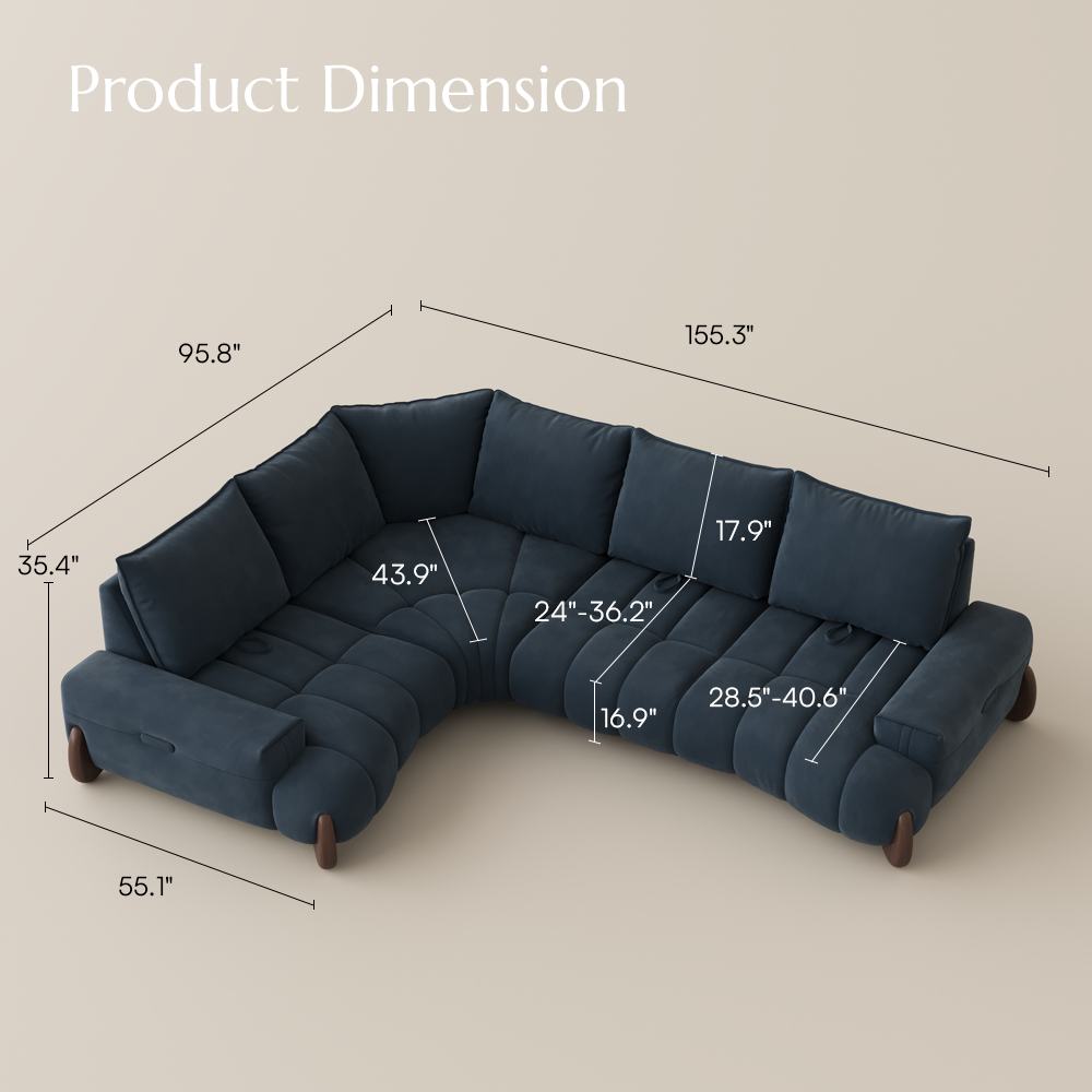 Blue Velvet Modular Sofas