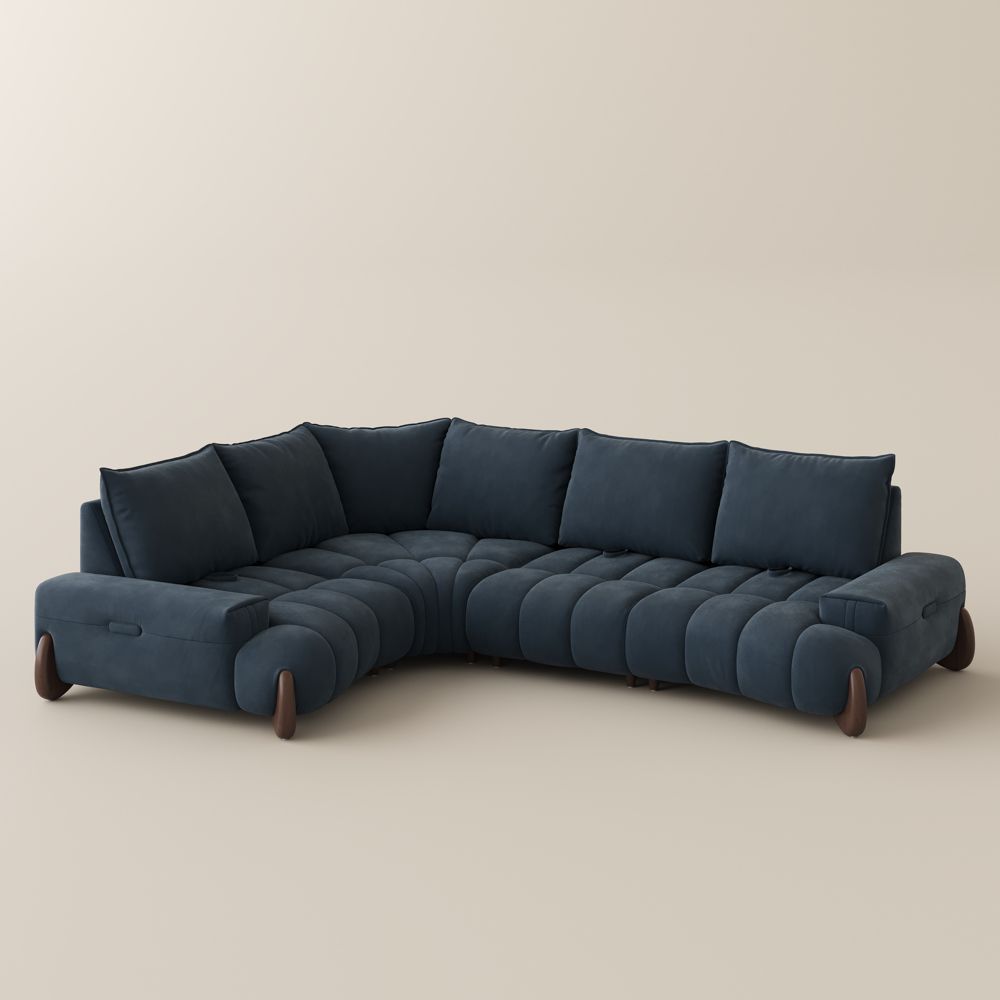 Blue Velvet Modular Sofas
