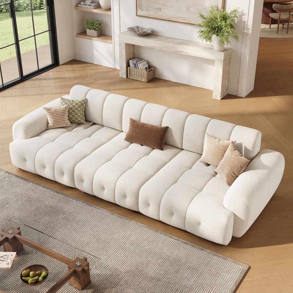 Modular Sofas Cream Chenille Modular Sofas